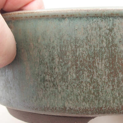 Ceramic bonsai bowl 16.5 x 16.5 x 6 cm, color green - 2