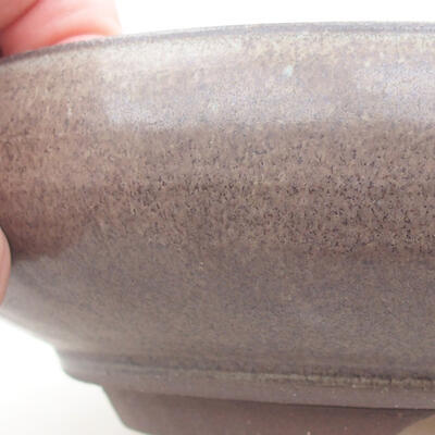 Ceramic bonsai bowl 18 x 18 x 5.5 cm, gray color - 2