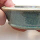 Ceramic bonsai bowl 10.5 x 10.5 x 3.5 cm, color green - 2/3