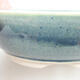 Ceramic bonsai bowl 12.5 x 12.5 x 4 cm, color green - 2/3