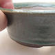 Ceramic bonsai bowl 11.5 x 11.5 x 4 cm, color green - 2/3