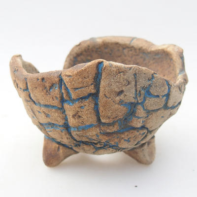 Ceramic Shell 7 x 7 x 6 cm, brown-blue color - 2