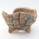 Ceramic Shell 7 x 7 x 6 cm, brown-blue color - 2/3