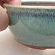Ceramic bonsai bowl 10.5 x 10.5 x 4.5 cm, color green - 2/3