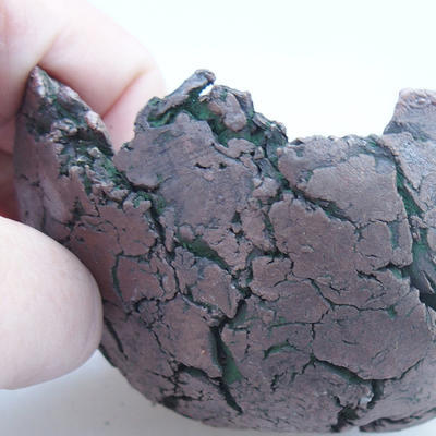 Ceramic Shell 8 x 8 x 5,5 cm, brown-green color - 2