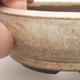 Ceramic bonsai bowl 10.5 x 10.5 x 4 cm, beige color - 2/3