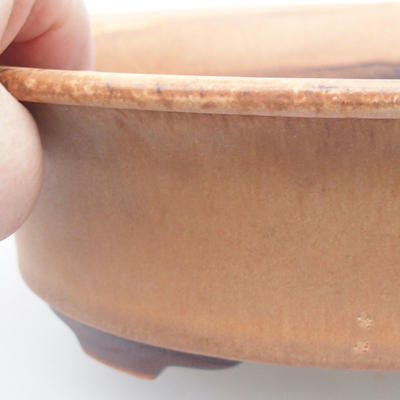 Ceramic bonsai bowl 21 x 17 x 6 cm, brick color - 2