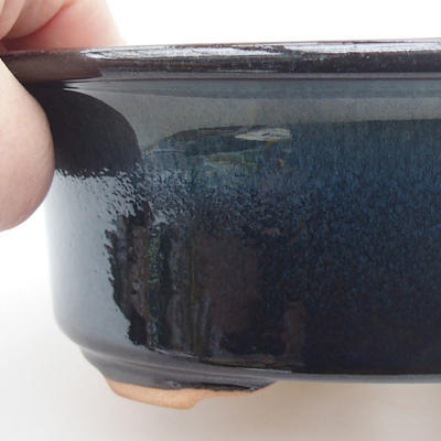 Ceramic bonsai bowl 19 x 15,5 x 6 cm, color black - 2