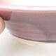 Ceramic bonsai bowl 14.5 x 14.5 x 4 cm, burgundy color - 2/3