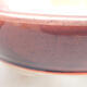 Ceramic bonsai bowl 15 x 15 x 4 cm, burgundy color - 2/3