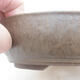 Ceramic bonsai bowl 13.5 x 13.5 x 4 cm, brown color - 2/3