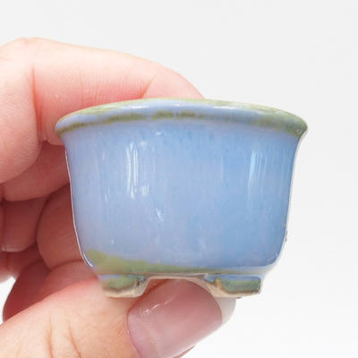 Mini bonsai bowl 4 x 4 x 2,5 cm, color blue - 2