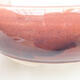 Ceramic bonsai bowl 13 x 13 x 4.5 cm, burgundy color - 2/3