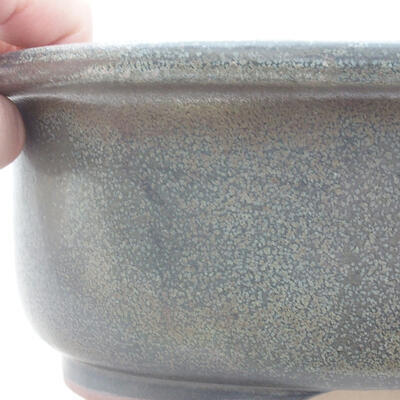 Ceramic bonsai bowl 22 x 17 x 7 cm, gray color - 2