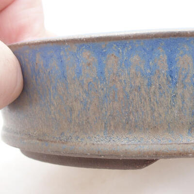 Ceramic bonsai bowl 13 x 13 x 3.5 cm, color blue - 2