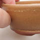 Ceramic bonsai bowl 9.5 x 9.5 x 4 cm, brown color - 2/3