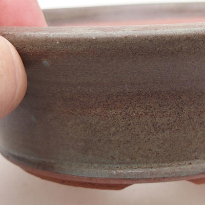 Ceramic bonsai bowl 11 x 11 x 4 cm, gray color - 2