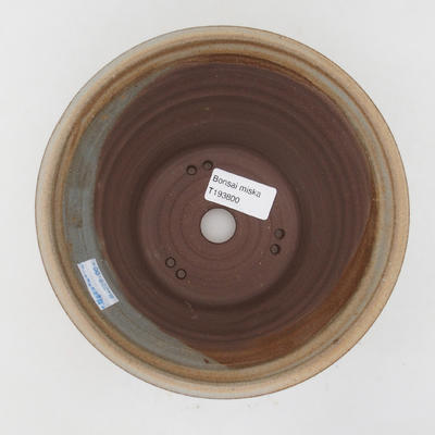 Ceramic bonsai bowl 16,5 x 16,5 x 10,5 cm brown-blue color - 2