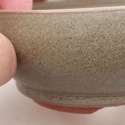 Ceramic bonsai bowl 10 x 10 x 4 cm, gray color - 2