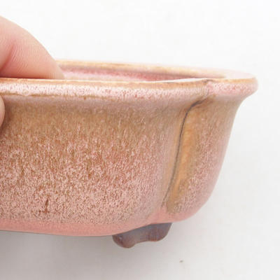 Ceramic bonsai bowl 13 x 10 x 5 cm, color pink - 2