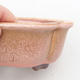 Ceramic bonsai bowl 13 x 10 x 5 cm, color pink - 2/3
