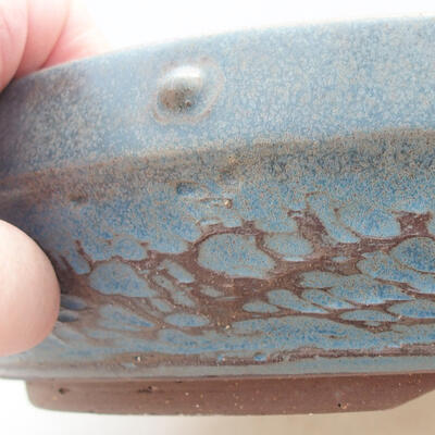 Ceramic bonsai bowl 21 x 21 x 6 cm, color blue - 2