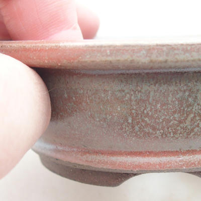 Ceramic bonsai bowl 9.5 x 9.5 x 3 cm, color green - 2