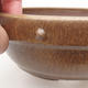 Ceramic bonsai bowl 15.5 x 15.5 x 5.5 cm, brown color - 2/3