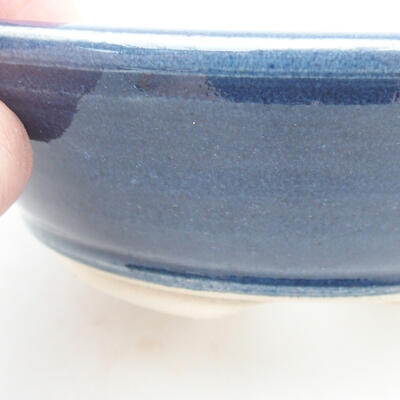 Ceramic bonsai bowl 15 x 15 x 4.5 cm, color blue - 2
