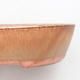 Ceramic bonsai bowl 17 x 14 x 4 cm, color brown-pink - 2/3