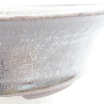 Ceramic bonsai bowl 19 x 19 x 5 cm, metal color - 2