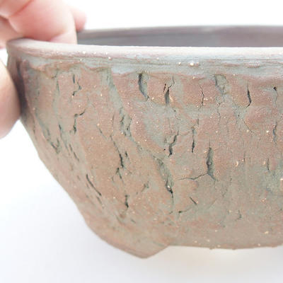 Ceramic bonsai bowl 16 x 16 x 7 cm, color green - 2