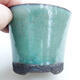 Ceramic bonsai bowl 8 x 8 x 7.5 cm, color green - 2/3