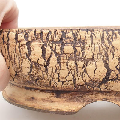 Ceramic bonsai bowl 18 x 18 x 5,5 cm, gray color - 2