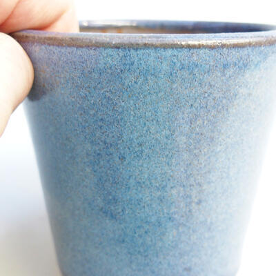 Ceramic bonsai bowl 8 x 8 x 7.5 cm, color blue - 2
