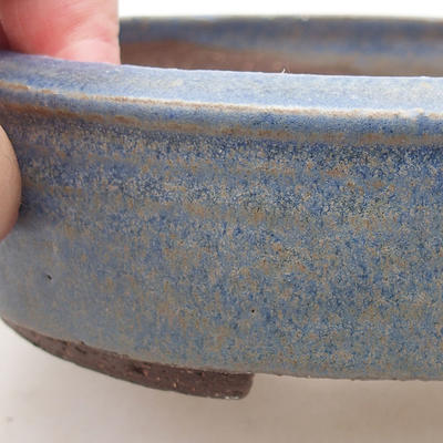 Ceramic bonsai bowl 16.5 x 16.5 x 4.5 cm, color blue - 2