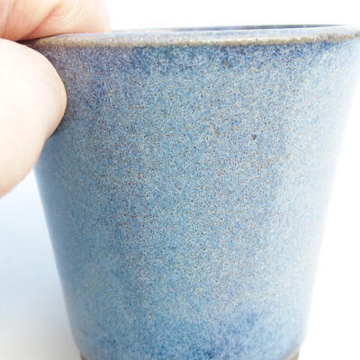 Ceramic bonsai bowl 8 x 8 x 8 cm, color blue - 2