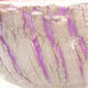 Ceramic bonsai bowl 14 x 14 x 7 cm, color cracked purple - 2/4