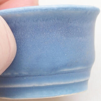 Mini bonsai bowl 3.5 x 3.5 x 2 cm, color blue - 2
