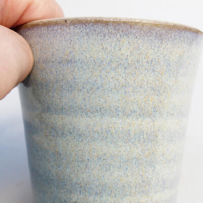 Ceramic bonsai bowl 7.5 x 7.5 x 8 cm, color blue - 2