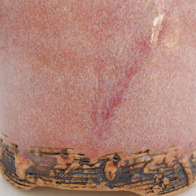 Ceramic bonsai bowl 8.5 x 8.5 x 10.5 cm, color brown-pink - 2
