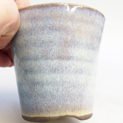 Ceramic bonsai bowl 8 x 8 x 8 cm, color blue - 2