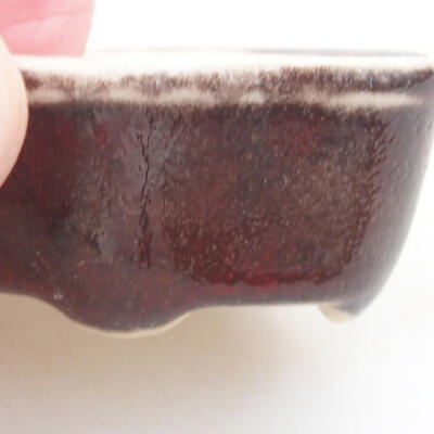 Mini bonsai bowl 4.5 x 3.5 x 2 cm, color red - 2