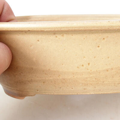 Ceramic bonsai bowl 22.5 x 17.5 x 7.5 cm, color beige - 2