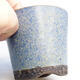 Ceramic bonsai bowl 7.5 x 7.5 x 6.5 cm, color blue - 2/3