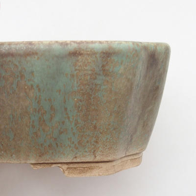 Ceramic bonsai bowl 17 x 14.5 x 6 cm, color brown-green - 2
