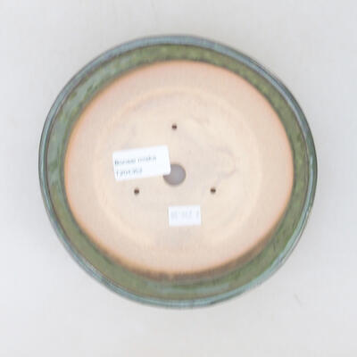 Ceramic bonsai bowl 17.5 x 17.5 x 5 cm, color green - 2