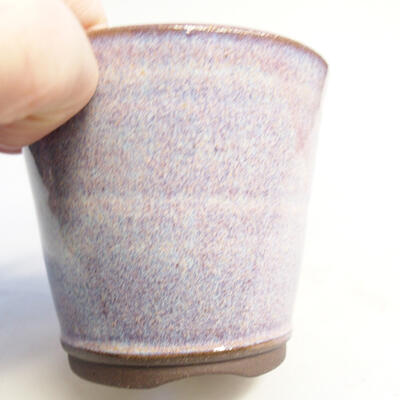 Ceramic bonsai bowl 8 x 8 x 7.5 cm, color pink - 2