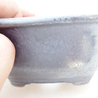 Ceramic bonsai bowl 11.5 x 9 x 5.5 cm, metallic color - 2