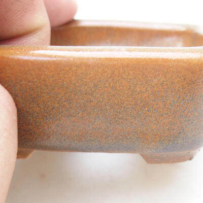 Ceramic bonsai bowl 8 x 7 x 3.5 cm, color brown - 2